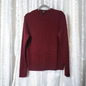J. Crew Women's Cable Knit Sweater - Burgundy